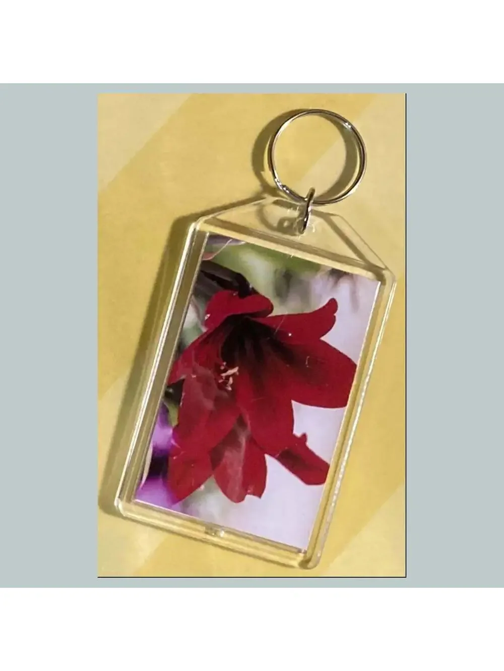 3684 Amaryllis Acrylic Keychain | Floral Keychain | Flower Lover Gift